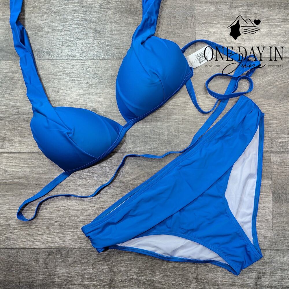 CharmLeaks Molded Cup Halter Bikini Swimsuit Size XXL